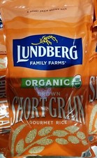 Lundberg Farms 12 LB Organic Short Grain Brown Rice Gluten Free Vegan Kosher