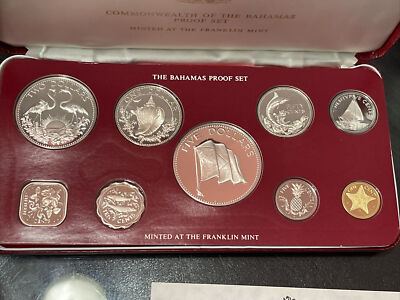 フランクリンミント バハマ プルーフ 貨幣 Bahamas Proof Set 1976 Bahamas Proof Set 9 Coin - Franklin Mint (S.M.#10021