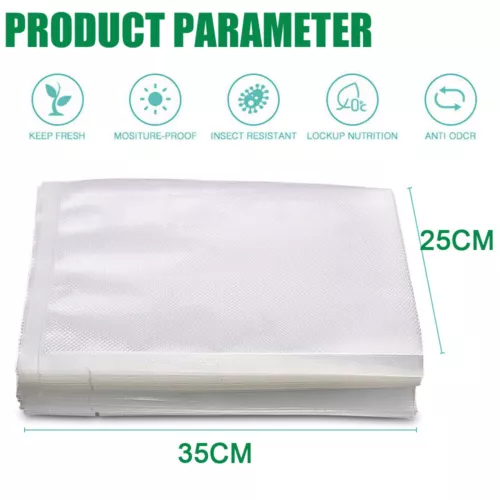 100X Vacuum Sealer Bags Precut Food Storage Saver Heat Seal Cryovac 6 Size NEW - Picture 16 of 24