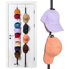 Spacesaver Over The Door Hat Rack, 2-Way Hanging hat rack for door, Adjustable