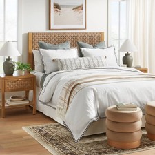 California King Double Flange Merrow Stitch Duvet Cover  Sham Set -
