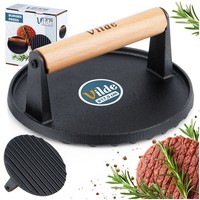 Smash Burger Presse Gusseisen 17,5Cm Fleischpresse Grillpresse Vilde 259702