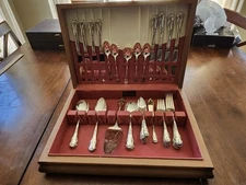 National Silver Company King Edwards Silverplate Flatware 57 Pcs Case