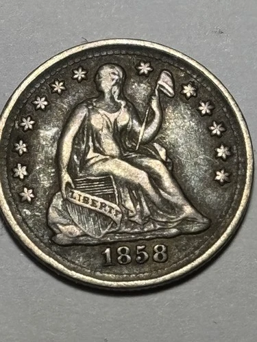 1858 Seated Liberty Half Dime VF *Uncertified*