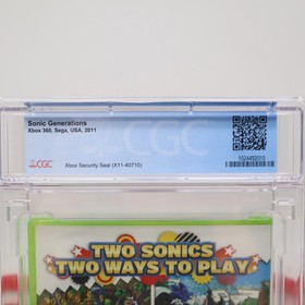 XBox 360 Game SONIC THE HEDGEHOG: GENERATIONS - GRADED CGC 10 A+! NEW & Sealed!