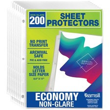 Samsill 200 Pack Sheet Protectors, 8.5x11 Inch Page Protectors 200 Pack, 200
