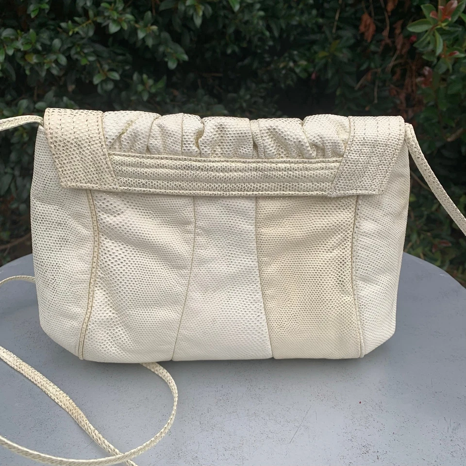 Vintage Sharif Shoulder Bag 80s Evening Purse Cream Formal - Image 4 of 4
