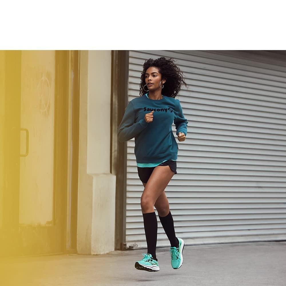 Saucony Womens Omni20 Running Shoes, Cool Mint/Acid thumbnail 2