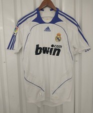 Adidas bwin.com Soccer Jersey Real Madrid  M 35" Chest ClimaCool White