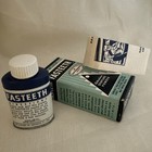 Vintage Fasteeth Denture Adhesive Powder Dentist's Trial Sample Box Instructions — photo 1