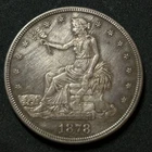1878-S Silver Trade Dollar San Francisco Mint Extremely Fine Condition Cleaned