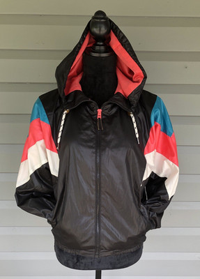 SIZE 10 PULL AND BEAR 80'S STREET STYLE ZIP UP JACKET  FULL MEASUREMENTS INCL.