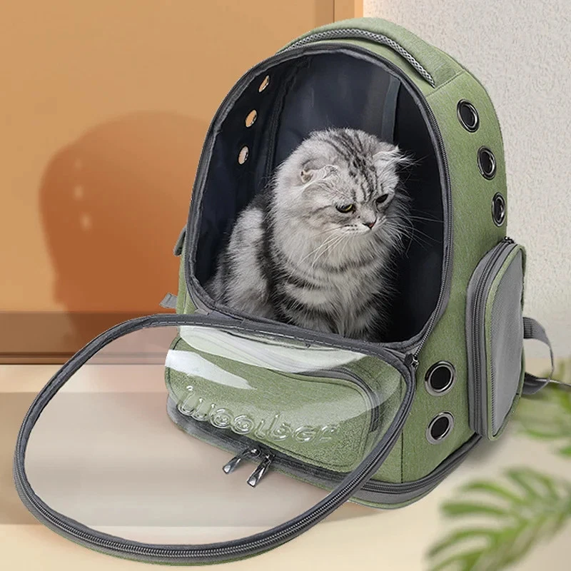 Transparenter Haustier Rucksack für Katzen und kleine Hunde Reisen - Bild 4 von 4