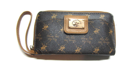 Beverly Hills Polo Club Women's Wristlet Billfold Wallet Zip Around