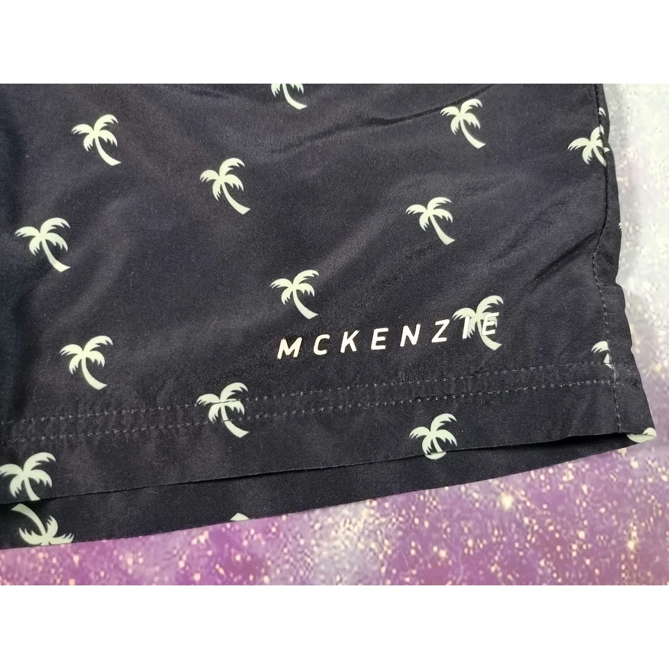 Shorts McKenzie Noir Petit Maillot De Bain Design Palmier Pour Hommes - Photo 3/4
