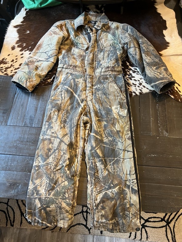 Hunter’s Edge Real Tree Kids Camo Insulated Hunting Coveralls Mossy Oak Youth M