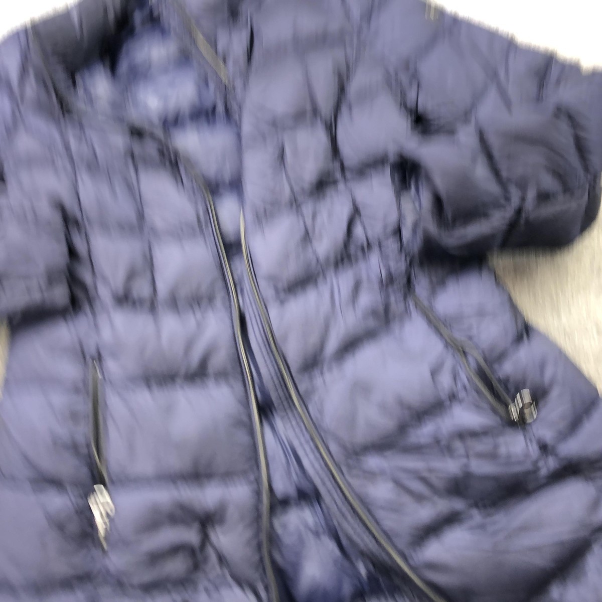 MICHAEL KORS ジャンパー グレー/ネイビー Michael Kors Jacket Womens Small Navy Blue Packable Down Puffer