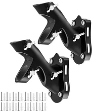 Aluminum Flag Pole Holder for House 2 Pack Black Heavy Duty Mount Bracket
