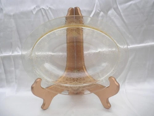 Hazel Atlas 9" Vegetable Bowl Yellow Florentine Poppy  1930's Depression Glass