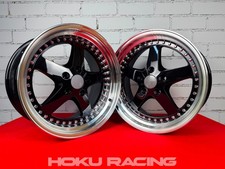 4X 18 Zoll WORK EQUIP Style Deep Dish Alufelgen SCHWARZ f�r BMW E36 E46 E90