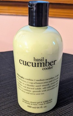 Philosophy Basil Cucumber Cooler Shower Gel 16 oz Sealed New