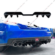 For 2015-2021 Subaru Wrx Sti Rear Bumper Lip Diffuser Abs Glossy Black