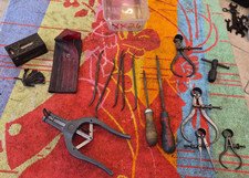 Joblot engineers tools, M & W calipers, level, files, grips, tap wrench - (XX24)