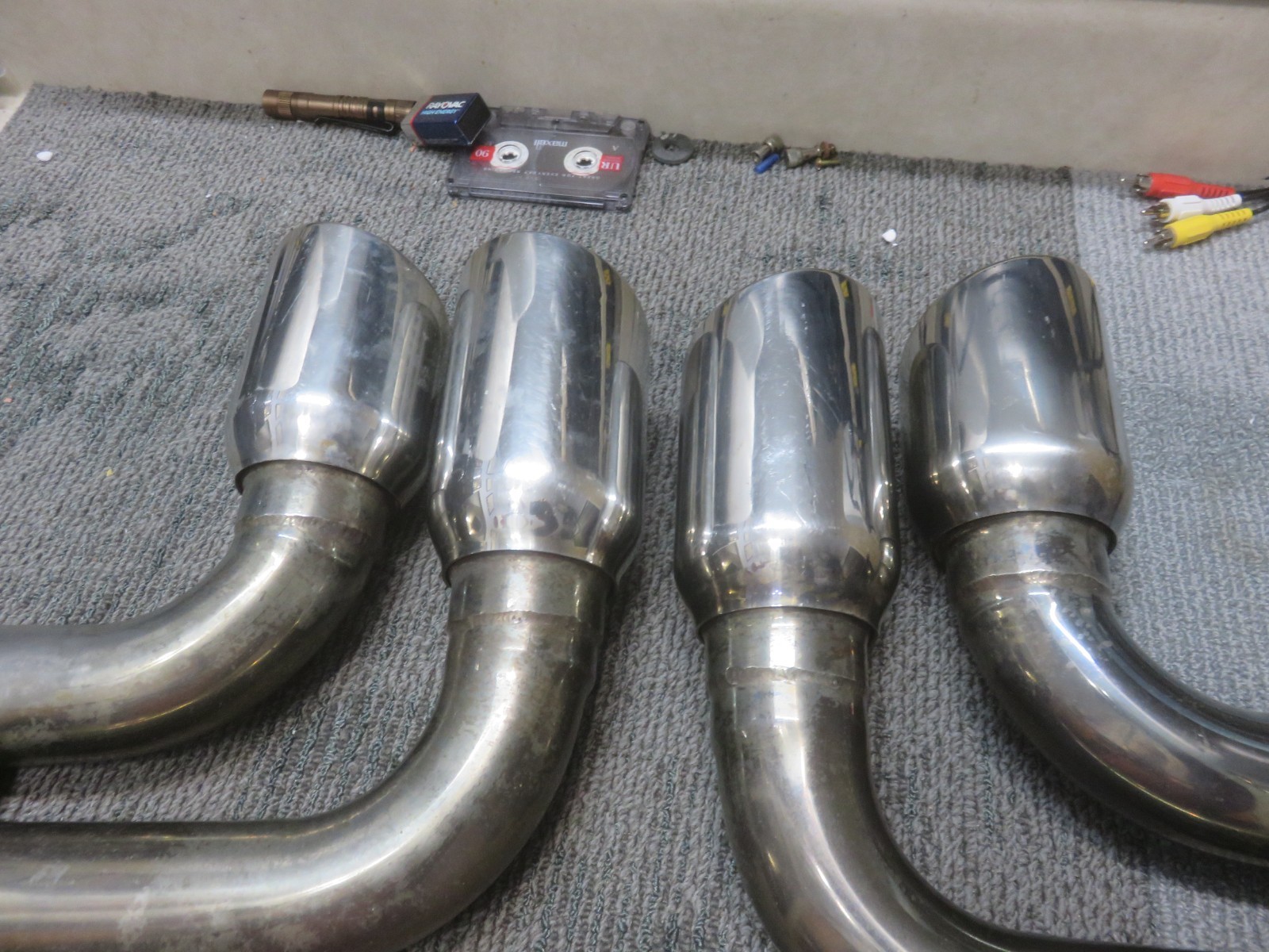TUBI EXAUST CHROME TIPS FOR A 2002 FERRARI 360 SPYDER ALSO FITS 99 TO 2005 MODEL