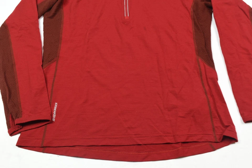 Pullover Icebreaker GT 200 para hombre grande rojo calce ajustado manga larga ligero Foto 3 de 4