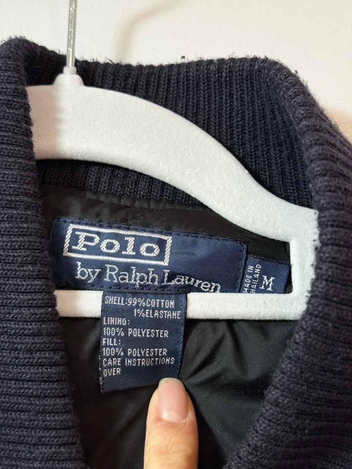 Chaleco Polo By Ralph Lauren Azul Marino Para Hombre Sin Mangas M– Logo Águila, Interior Acolchado Foto 3 de 4