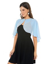 Womens Shawls and Wraps for Evening Dress Chiffon Shawl Cape Wedding Guest Br...