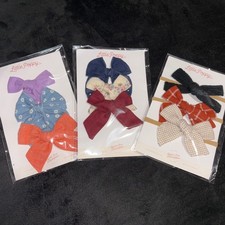 Little Poppy Co Bows 3 Pack Set of 3 Girls Hair Bows Hair Accessories