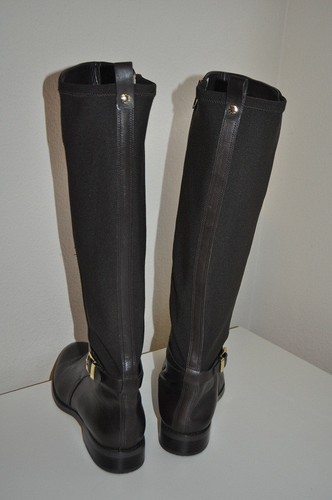 NEW MICHAEL Michael Kors BROWN Leather Elastic Back Arley Knee Tall Boots Sz 5.5 - Picture 10 of 11