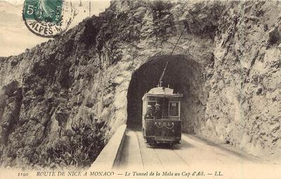 Route von Nizza nach Monaco Le Tunnel de la Mala au Cap d'Ail