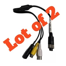Lot of 2 - ZJX 024 Interconnecting Cable to Connect 4-pin, Reversing Monitor