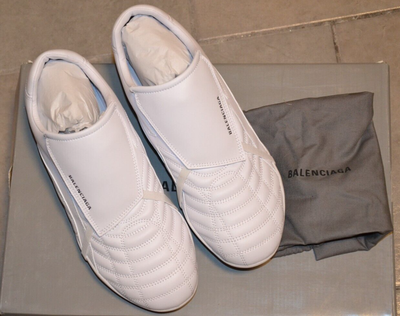 NWB BALENCIAGA SOCCER SNEAKER WHITE shoes size EU 43 UK 9 US 10 | eBay