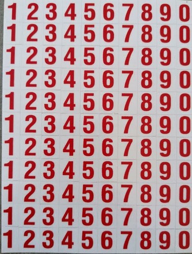 PLATE 108 TO 110 STICKER NUMBER LETTER 1CM HEIGHT COLOR TO CHOOSE - Picture 6 of 29