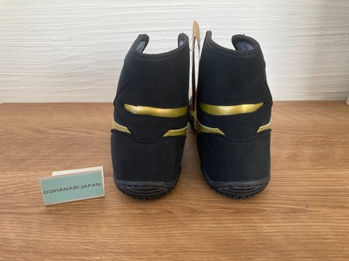 Zapatos de boxeo de lucha libre ASICS EX-EO nuevos modelos TWR900 1083A001 negros × dorados JAPÓN - Imagen 4 de 11