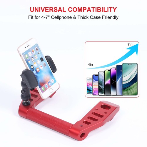 Red Alloy A Pillar Grab Handle W Mobile Phone Bracket For Ineos Grenadier 20-24 - Picture 14 of 24
