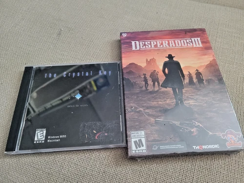 2 PC Games Desperados 3 III (New Sealed) & The Crystal Key (Used)