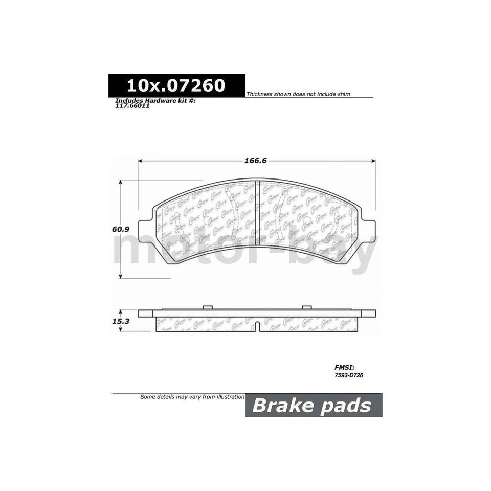 Pastillas de freno delanteras traseras para GMC Jimmy 2005 2004 2003 2002 2001 2000 1999 1998 Foto 4 de 4