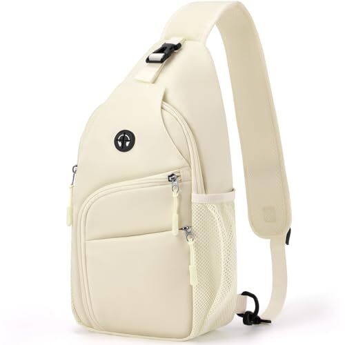 Crossbody Bags for Women Trendy,Sling Bag for Men with Adjustable Medium Beige-image