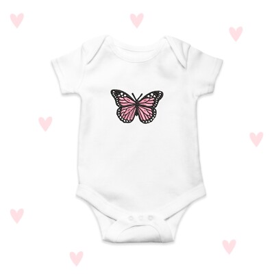 Schmetterling Baby mitwachsen süß Neugeborene Geschenke rosa Baby Mädchen personalisiert