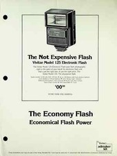 Vivitar Model 125 Electronic Flash Single Page Original Promotional Ad
