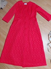 Vintage 60s Lorraine Quilted Robe Womens Large Housecoat Red