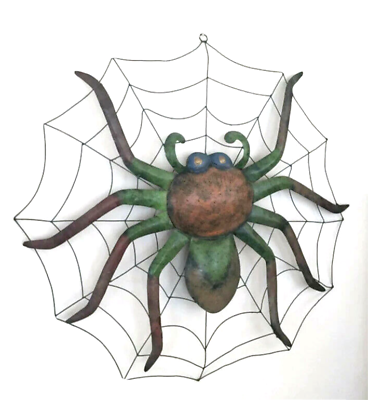 Wall-Mounted Spider's Web, Wire Spider Sculpture, Arachnid Web