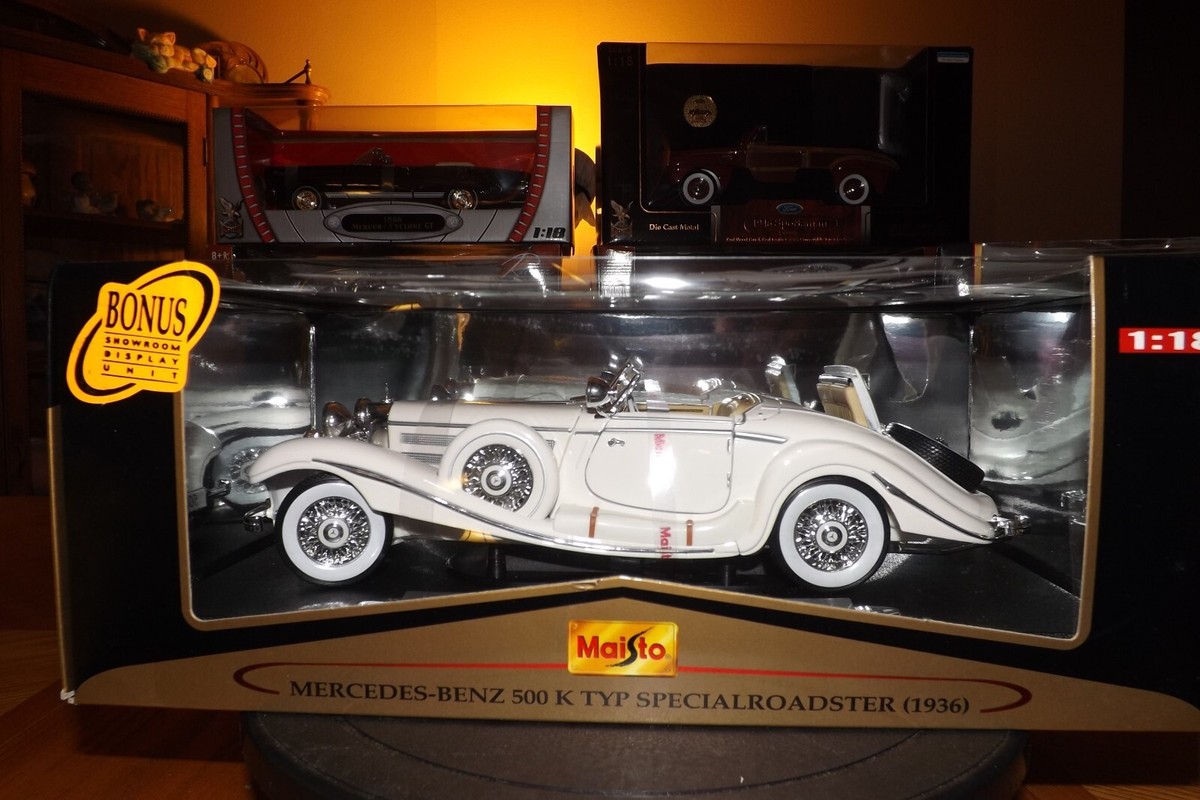 【海外】メルセデス 500K シルバー 200-087 ミニ 1:18 1936 Mercedes-Benz Maisto 1/18 メルセデス 500K 1936 シルバー