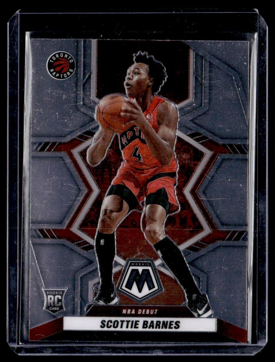 2021-22 PANINI MOSAIC SCOTTIE BARNES RC TORONTO RAPTORS #264 SILVER/RED