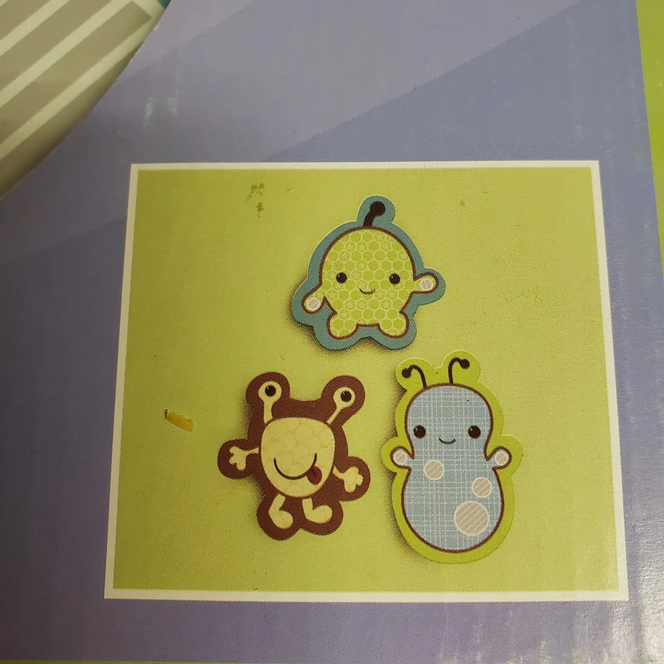 CoCaLo Peekaboo Monsters 3 peças madeira arte de parede quarto de bebê decoração de parede quarto infantil - Imagem 3 de 4