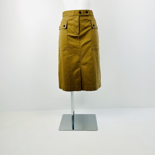 M&S Skirt UK 12L Tall A-line Box Pleats Retro 70s Utilitarian Minimalist - Picture 4 of 24